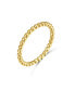 Фото #1 товара RA 14k Yellow Gold Plated Beaded Stacking Ring Wedding Band