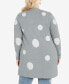 ფოტო #8 პროდუქტის Plus Size Spot It Longline Cardigan Sweater