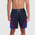 Фото #1 товара Speedo Men's 7" Solid Colorblock Swim Shorts - Blue/Red M