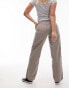 Topshop Hourglass low rise washed straight leg trouser in taupe