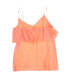 Фото #2 товара Diane von Furstenberg 152690 Women's Tiered V-neck Satin Camisole Top Sz. Large