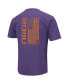 Фото #1 товара Men's Heather Purple Distressed Clemson Tigers OHT Military-Inspired Appreciation Flag 2.0 T-shirt