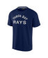 Фото #2 товара Men's and Women's Navy Tampa Bay Rays Super Soft Short Sleeve T-shirt