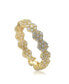 ფოტო #1 პროდუქტის Suzy Levian Sterling Silver Cubic Zirconia Floral Eternity Band Ring