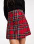 Фото #6 товара Miss Selfridge tartan buckle detail kilt mini skirt