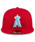 Фото #3 товара Men's Red Los Angeles Angels 2024 Father's Day 59FIFTY Fitted Hat