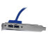 StarTech.com 2 Port USB 3.0 A Female Slot Plate Adapter - IDC - USB 3.2 Gen 1 (3.1 Gen 1) - Blue - Stainless steel - 0.5 m - CE - REACH - 500 mm