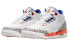 Фото #4 товара Jordan Air Jordan 3 Knicks 中帮 复古篮球鞋 GS 白蓝橙 / Кроссовки Jordan Air Jordan 398614-148