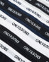 ONLY & SONS 7 pack trunks in black grey navy & white