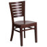 Фото #4 товара Darby Series Slat Back Walnut Wood Restaurant Chair