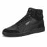 Фото #2 товара Puma Shuffle Mid Fur Lace Up Mens Black Sneakers Athletic Shoes 38760901