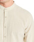 Фото #3 товара Men's Slim-Fit Performance Stretch Textured Band-Collar Button-Down Shirt