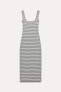 STRETCH KNIT MIDI DRESS