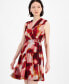 ფოტო #3 პროდუქტის Petite Printed A-Line Dress