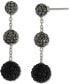 Crystal Graduated Ball Ombré Drop Earrings in Sterling Silver, Created for Macy's