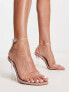 ASOS DESIGN Notion barely there heeled sandals in clear