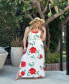 ფოტო #6 პროდუქტის Plus Size Floral Strap Maxi Dress