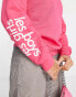 Les Girls Les Boys – Lounge-Sweatshirt in Himbeer-Rosa малина, XS - фото #4