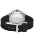 ფოტო #3 პროდუქტის Men's Chronograph Tiebreaker Black Silicone Strap Watch 44mm