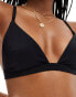 ASOS DESIGN Maya triangle bikini top in black