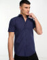 New Look short sleeve poplin shirt in navy