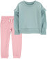 Toddler 2-Piece Fleece Crew Neck Sweatshirt & Joggers Set 3T