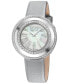 ფოტო #1 პროდუქტის Women's Gandria Silver-Tone Leather Watch 36mm