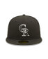 Фото #3 товара Men's Black Colorado Rockies Team Logo 59FIFTY Fitted Hat