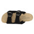 Фото #4 товара COCONUTS by Matisse Victory Buckle Shearling Footbed Womens Black Casual Sandal