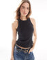 Фото #1 товара Pieces racer neck tank top in black