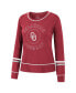 Фото #3 товара Women's Crimson Oklahoma Sooners Heathrow Super Soft Long Sleeve T-shirt