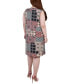 Фото #2 товара Plus Size Sleeveless Keyhole Dress with Hardware