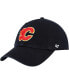 Фото #1 товара Men's Black Calgary Flames Alternate Clean Up Adjustable Hat