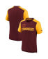 Big Boys Heathered Burgundy, Heathered Gold Washington Commanders Colorblock Team Name T-shirt