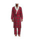 Men's High Pile Fleece Lined Flannel Robe