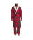 Мужская пижама с меховой подкладкой Lands' End Flannel Robe Разноцветный, Средний - фото #2