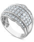 ფოტო #1 პროდუქტის Diamond Multirow Scallop Edge Ring (1-1/10 ct. t.w.) in 14k White Gold