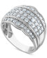 Фото #1 товара Diamond Multirow Scallop Edge Ring (1-1/10 ct. t.w.) in 14k White Gold