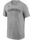 Фото #2 товара Men's Christian Yelich Gray Milwaukee Brewers Name Number T-shirt
