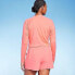 Women's UPF 50 Cropped Crewneck Long Sleeve Rash Guard - Kona Sol Coral Pink XS