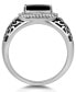 Men's Onyx & Diamond (1/10 ct. t.w.) Ring in Sterling Silver