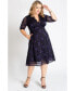 Фото #3 товара Women's Plus Size Mon Cherie Floral Lace Cocktail Dress