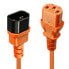 Фото #6 товара Lindy 1m C14 to C13 Extension Cable - orange - 1 m - C14 coupler - C13 coupler