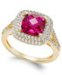 Фото #1 товара Кольцо Macy's lab-Grown Ruby and White Sapphire