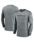 ფოტო #2 პროდუქტის Men's Gray Denver Broncos Sideline Team Velocity Performance Long Sleeve T-shirt