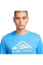 Фото #1 товара Dri-Fit Run Trail Erkek Mavi Koşu T-Shirt
