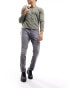 River Island slim jean in light grey Серый, W34 L34 - фото #5