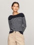 Фото #1 товара Stripe Boatneck Sweater