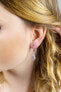 Fashion silver earrings with crystals E0001319