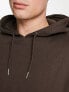 ASOS DESIGN oversized hoodie dark brown/soft white in 2 pack